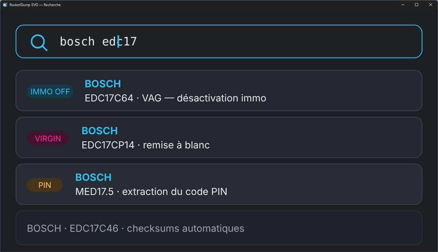 RocketDump EVO — Trouvez le bon algorithme en quelques lettres